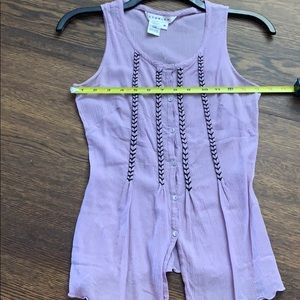Studio M Lavender Tank Top Sleeveless Blouse M